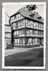 Photo Hann Münden half-timbered house 1930s old town architecture city view F1152
