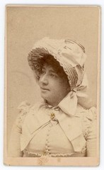 Portrait of Woman in a Bonnett – R. F. Adams – St. Louis, MO – Vintage CDV