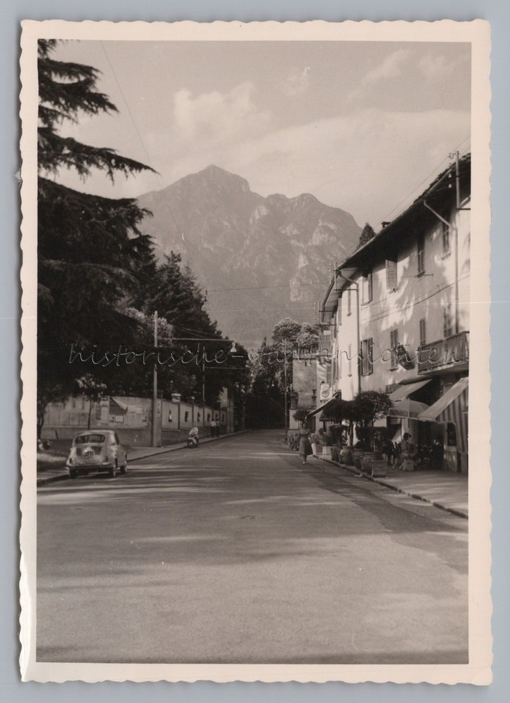 Mandello Del Lario Italy 1958 – Fiat Street Bar Shop – Old Photo 1950s
