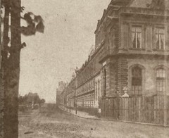 Paris Quai Du Louvre And Tuileries C1858 Primitive Stereo Photography Vintage