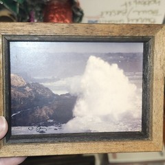 Vintage Dennis Barloga Gallery Framed Photograph San Francisco Golden Gate Beach