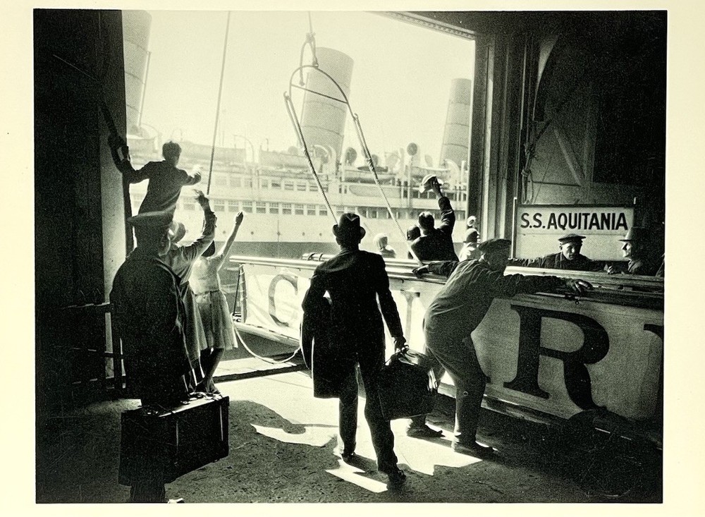 S.S. Aquitania, 1920s Fotofolio Art Print Card Photo By Lejaren Hiller 4.25”x6”