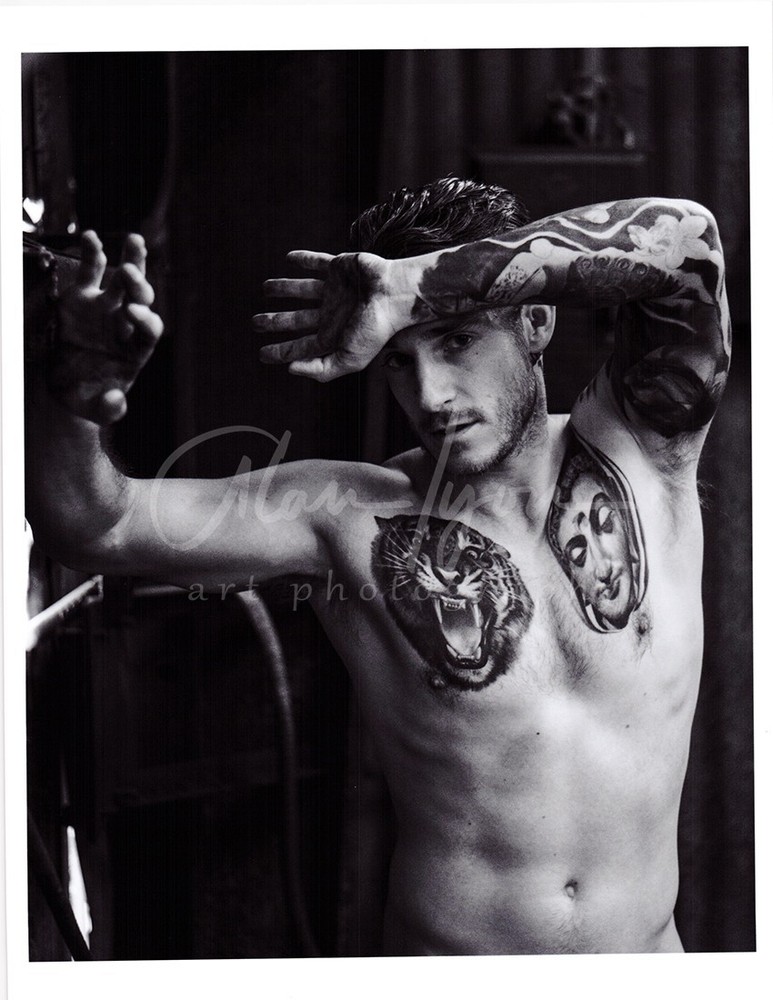 11 X 8.5 Alan Lyon Original Male Photo gay interest (4) Joey nice B&W