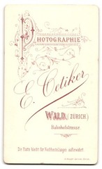 Photograph E Oetiker, Forest, Bahnhofstraße, well dressed toddler on one