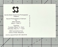 Recent Photographs of Vietnam by Mitch Epstein Announcement Card