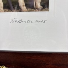 Framed Giraffe Photograph Signed Pat Benter Kenya Wildlife 16×13