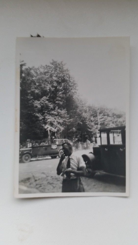 Photo 22R1103 Ilsenburg Vintage Street Scene c. 1930s approx. 6x8cm