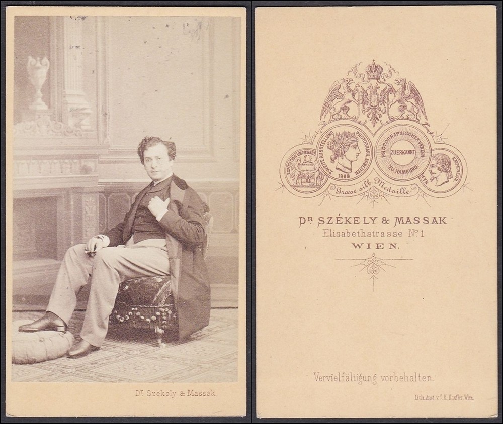 Adolf Von Sonnenthal Actor Theater Vienna Portrait CDV Photo 1870