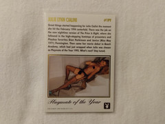 1995 PLAYBOY JULIE CIALINI AUTHENTIC SIGNATURE #1PY AUTOGRAPHED # 562/2750 POTY