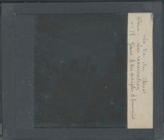 Jesus And The Disciples Of Emmaus, Glass Photo Plaque, Black & White, 8.5×10 Cm