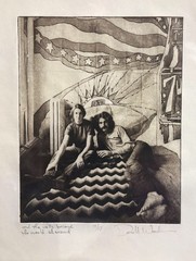 DONALD WOODMAN 20ht-21st c. American 1970s Photogravure SELF PORTRAIT WITH WIFE