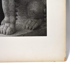 Vintage James W. Howlett Black and White Photograph, ‘Temple Lion / Kyoto’