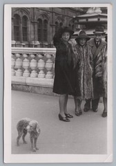 Women in Fur with Dog – Vintage Photo 1930s 1940s