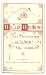 Photograph Bullock Brothers, Royal Leamington, 138 The Parade, Girl with fl