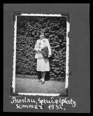 Wroclaw 1932 – Pretty Woman at Bubble Square – 1930s Silesia – Photo 6x9cm