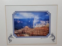 Signed James Thomson Wood Framed Photograph Rainbow Grand Canyon Snapshot 15×12