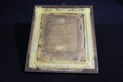 19th Century German Photo of Woman & Dog in Original Mat & Frame 18″