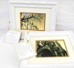 Vintage Framed St. John’s Cathedral NYC Architectural Photography, a pair