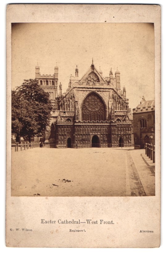 Photograph G. W. Wilson, Aberdeen, View Exeter, West Front of Exeter Cathedr