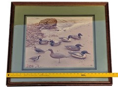 Frank Klay Sepia Photograph Signed «Mason’s» Decoys, Shorebirds 29½» x 26″ LARGE