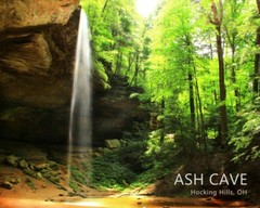 Ash Cave Waterfall of Hocking Hills Ohio Photograph Nature Wall Art Print 8×10