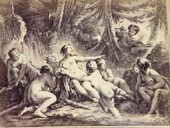 Curiosa Albumen Photograph Engraving François Boucher A. Calavas Paris 1875
