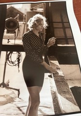 Vintage Silver Gelatin Print Of Blonde Model Smoking 14″ x 11″