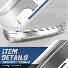 Front Bumper Compatible with 2007-2013 GMC Sierra 1500, Bumper Impact Face Bar w