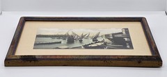 Antique Tinted SILVER GELATIN PHOTOGRAPH, Felucca Boats Kasr El-Nir CAIRO EGYPT