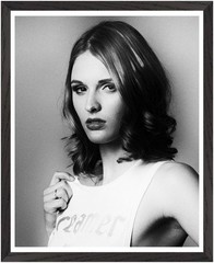 Portrait of a model B&W art photograph