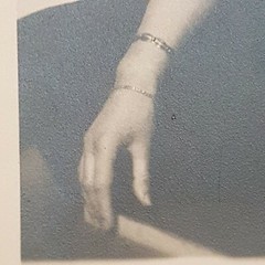 Foto Antik, Vintage, hübsche junge Frau verliebter Blick, mit Widmung, top