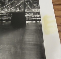 Signed Henri Silberman photograph Brooklyn Bridge New York City 16×20″