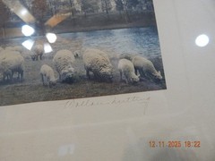 Large Rare Wallace Nutting w/Sheep «Warm Spring Day» Hand Colored Photo