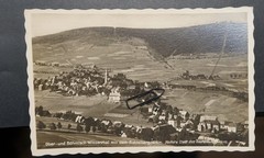 Photo postcard view GDR Oberwiesenthal Fichtelberg Erzgebirge Bohemia church