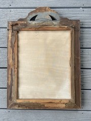 Antique Victorian Portrait Print Woman Ornate Frame Glass 27×19 Funeral Creepy