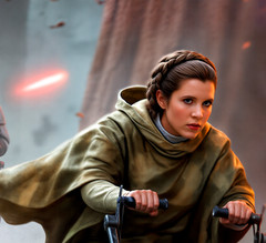 Luke Skywalker and Leia on Speeders Star Wars Jedi Metal Sign Wall Art 10″ x 14″