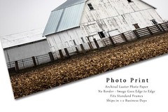 Barn Photography Print: Illinois Midwest Rustic Farm Country Rural Photo