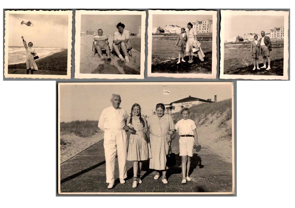 Vintage Photographs Bundle Juist North Sea Beach Holiday Family 5x Photo (K2007)