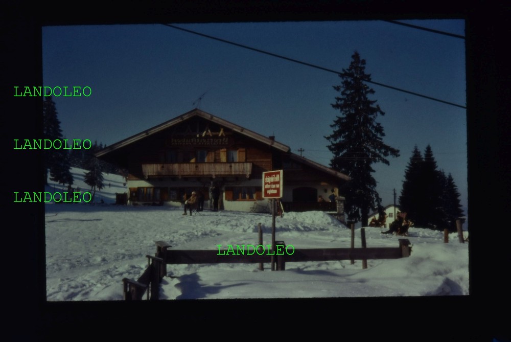 Slide lunch parlor in Bayrischzell 1963 snow