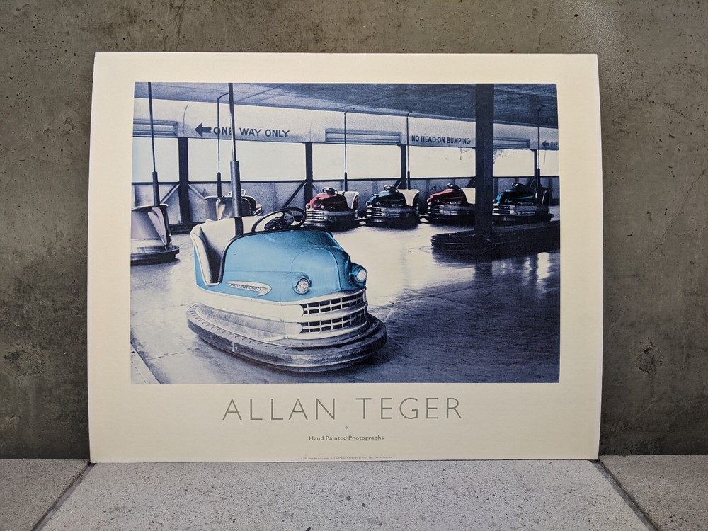Allan I Teger ’88 Original «Lusse Skooter Bumper Car» HAND PAINTED PHOTOGRAPH