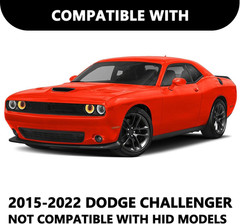 Headlight Assembly Compatible with 15-22 Dodge Challenger | 3–4× Brighter Off-Ro