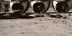 VINTAGE AIRCRAFT /AIRPLANE SALVAGE SCRAPYARD SURREAL LANDSCAPE PHOTOGRAPH