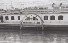 Principele Carol Paddle Steamer Historic Unique Large Photo on Cardboard 1931