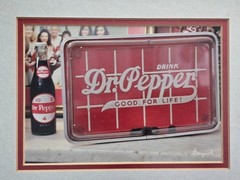 Vintage Rare Dr Pepper Photography Wall Art Matted, Framed, Signed Korczynski