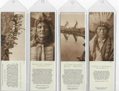 Four bookmarks. Photos by Edward S. Curtis
