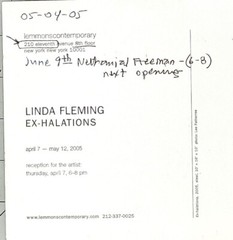 Linda Fleming (b. 1945) Art Announcement Card 2005 – Ex-Halations