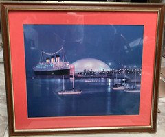 Queen Mary and Spruce Goose Photograph in a 24 by 28-inch matted frame