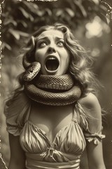 24 ~ 4X6 Glossy HORROR Fine Art ‘ SNAKE DEMON ‘ Photo FANTASY Set ! 3413712