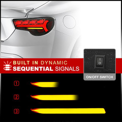 JDM Sequential Signal LED DRL Tail Lights Brake Lamps Stop Assembly Pair Set Com