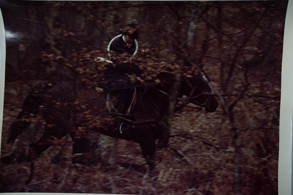 Analog Photo France Hunting Hound Horse 24X30CM 1970